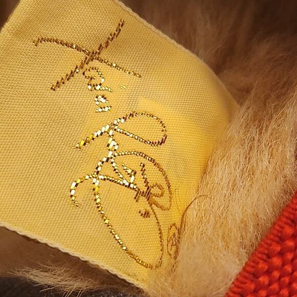 XAVIER ROBERTS Vintage 1986 FURSKINS 
23" STUFFED BEAR Plaid Denim Collectible - Picture 7 of 7